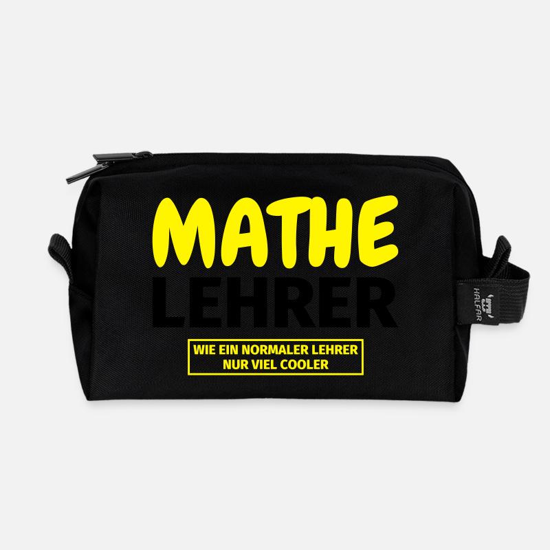 Mathelehrer Geschenk - Recycelte Kulturtasche - Schwarz