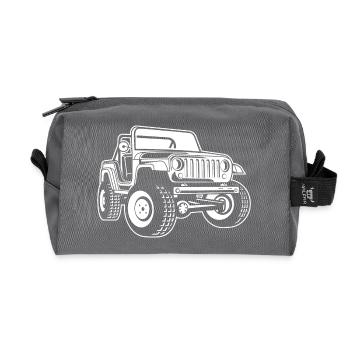 Geländewagen / Jeep SUV 03_weiß - Recycelte Kulturtasche - Anthrazit - Vorne