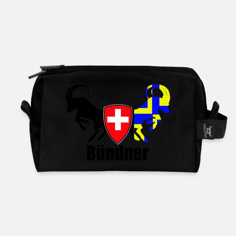 bündner - Recycelte Kulturtasche - Schwarz