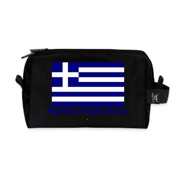 Kreta Iraklion Heraklion - Recycelte Kulturtasche - Schwarz - Vorne