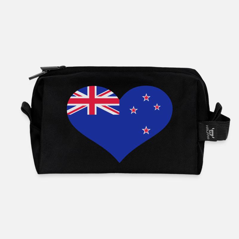 Neuseeland - Recycelte Kulturtasche - Schwarz