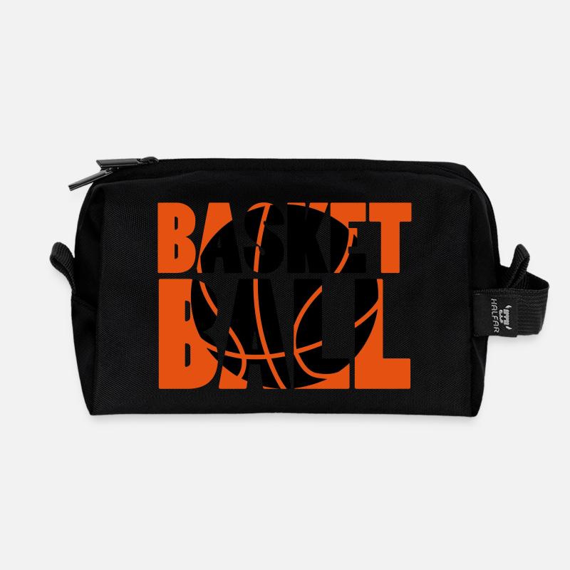 Basket Ball - Recycelte Kulturtasche - Schwarz