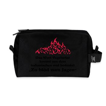 zu blöd zum jagen ... von wicki_de - Recycelte Kulturtasche - Schwarz - Vorne