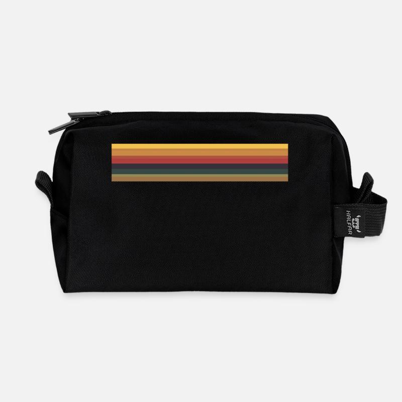 Thirteenth Doctor Stripes - Recycled Toiletry Zip Bag - black