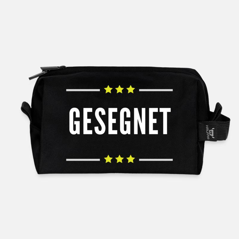 Gesegnet - Recycelte Kulturtasche - Schwarz