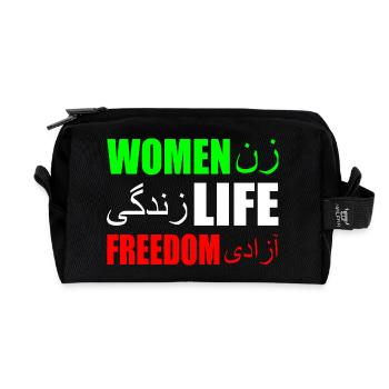 Women life freedom iran - Recycelte Kulturtasche - Schwarz - Vorne