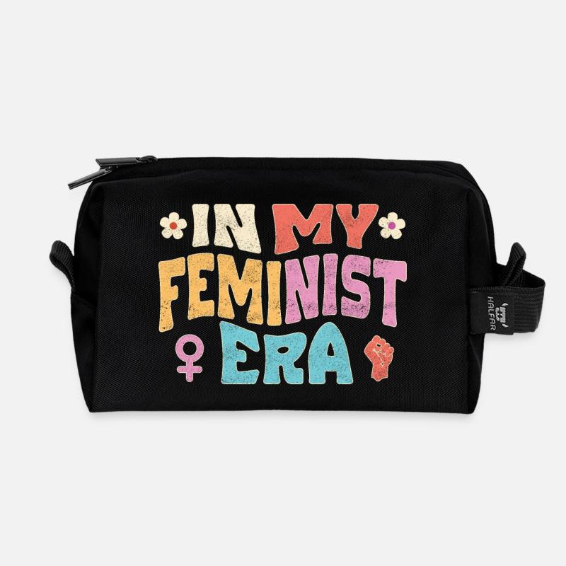 In my feminist era - Recycelte Kulturtasche - Schwarz