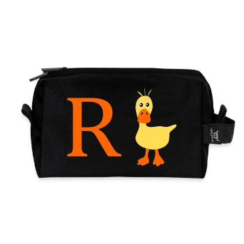 Rente Ente - Recycelte Kulturtasche - Schwarz - Vorne