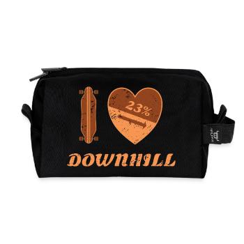 Patineur de descente - Trousse de toilette en tissu recyclé - noir - Devant