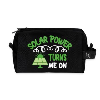 Changement climatique Énergie renouvelable Énergie solaire - Trousse de toilette en tissu recyclé - noir - Devant