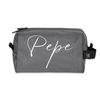 Pepe Name T-Shirt Gift for Men - Recycled Toiletry Zip Bag - anthracite - Front