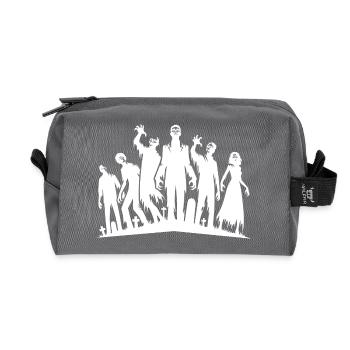 Zombie Halloween Friedhof Party Tattoo Sytle - Recycelte Kulturtasche - Anthrazit - Vorne