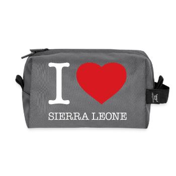 I LOVE SIERRA LEONE - Recycled Toiletry Zip Bag - anthracite - Front