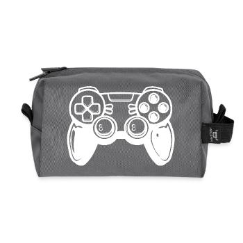 Video Games Controller - Recycled Toiletry Zip Bag - anthracite - Front