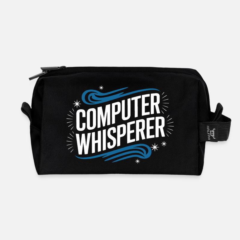 Technischer Support Computerfreak Nerd - Recycelte Kulturtasche - Schwarz