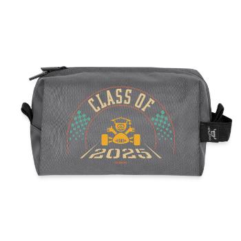 Classe de 2025 (Fin de l’école / Ligne d’arrivée / 4C) - Trousse de toilette en tissu recyclé - anthracite - Devant