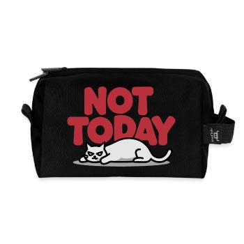 Nicht heute Katze - Recycelte Kulturtasche - Schwarz - Vorne