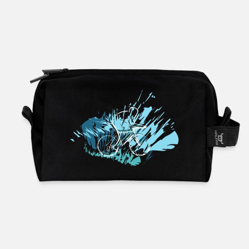 Biker Style 26 - Recycled Toiletry Zip Bag - black