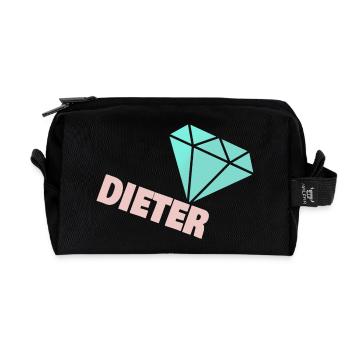 Diamant étincelant avec Dieter - Trousse de toilette en tissu recyclé - noir - Devant