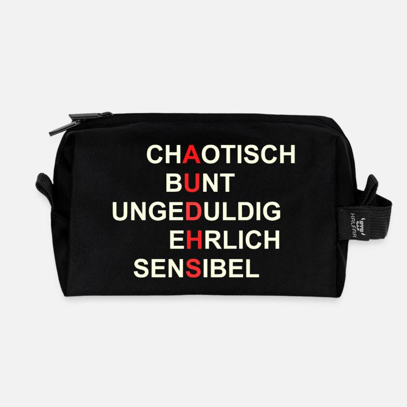 AUDHS  Sichtbar anders. Sichtbar ich. - Recycelte Kulturtasche - Schwarz