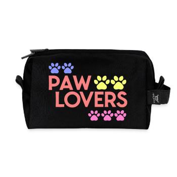 Rainbow Paw Liebhaber - Recycelte Kulturtasche - Schwarz - Vorne