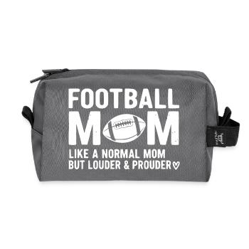 fière drôle football maman design mère - Trousse de toilette en tissu recyclé - anthracite - Devant