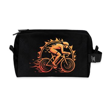 Fahrradfahrer - Recycelte Kulturtasche - Schwarz - Vorne
