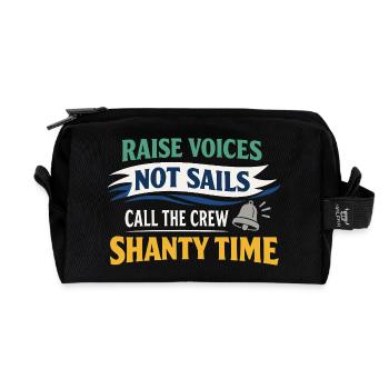 Communauté de musique folk Shanty Crew - Trousse de toilette en tissu recyclé - noir - Devant