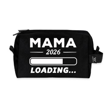 Mama 2026 Chargement... - Trousse de toilette en tissu recyclé - noir - Devant