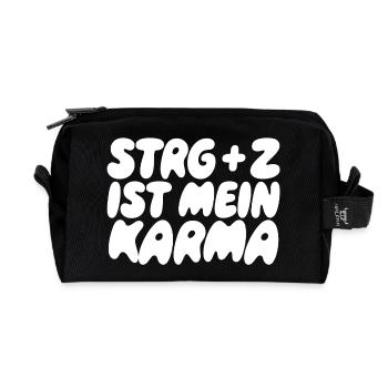 Ctrl+Z Karma – Ctrl+Z is Karma - Recycled Toiletry Zip Bag - black - Front