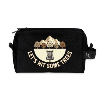 Allons voir quelques arbres – Disc Golf Vintage Design - Trousse de toilette en tissu recyclé - noir - Devant