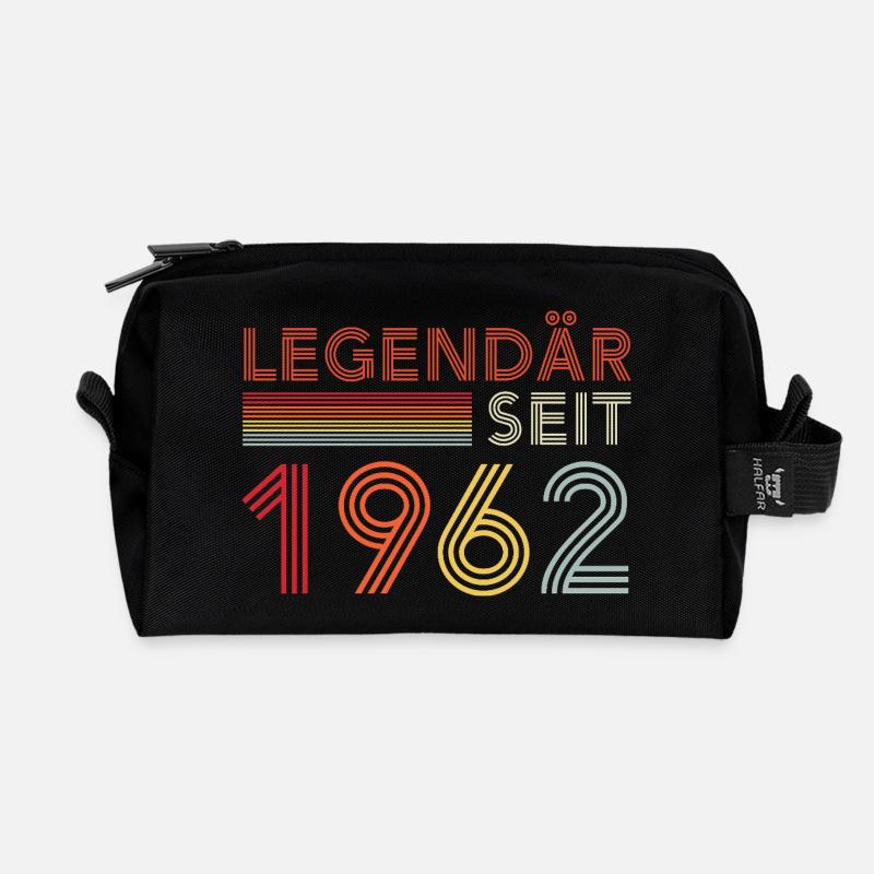 Legendär Seit 1962 Mann Geburtstag - Recycelte Kulturtasche - Schwarz