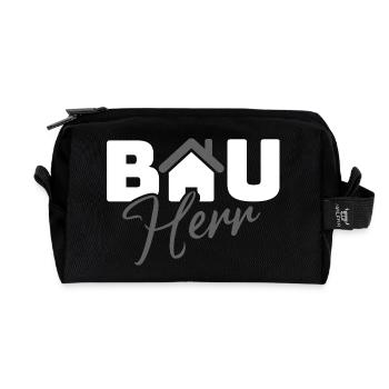 BauHaus Icon Emblem - Recycled Toiletry Zip Bag - black - Front