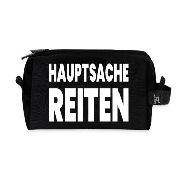 Chevaucher - Trousse de toilette en tissu recyclé - noir - Devant