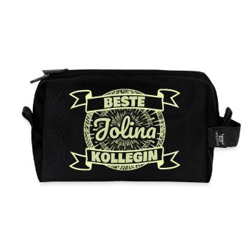 Jolina als Kollegin - Recycelte Kulturtasche - Schwarz - Vorne