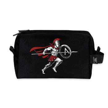 Spartan Warrior Charge Spartan Warrior Mascot - Recycled Toiletry Zip Bag - black - Front