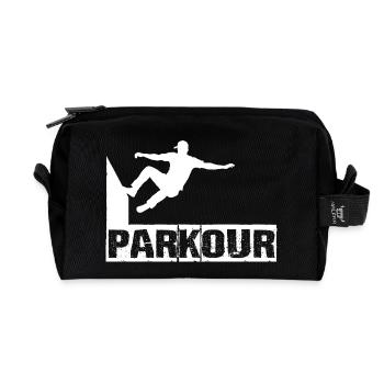 Parkour - Recycelte Kulturtasche - Schwarz - Vorne