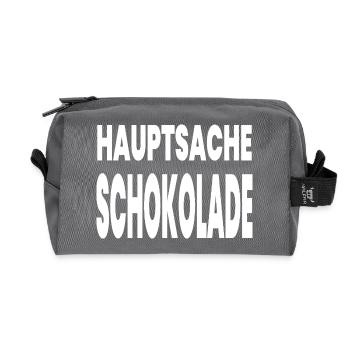 Schokolade - Recycelte Kulturtasche - Anthrazit - Vorne