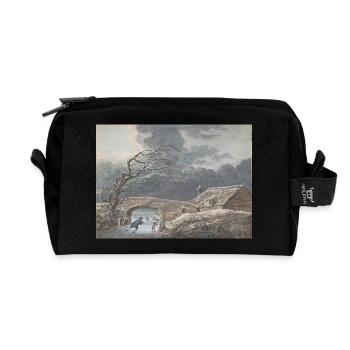 Vincent Jansz van der Vinne - Paysage hivernal - Trousse de toilette en tissu recyclé - noir - Devant