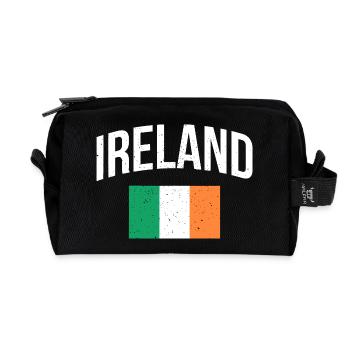 Arc du drapeau irlandais Vintage Print - Trousse de toilette en tissu recyclé - noir - Devant