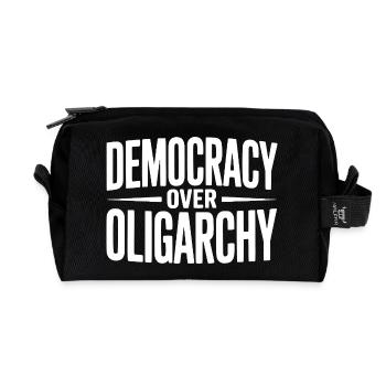 La démocratie sur l’oligarchie - Trousse de toilette en tissu recyclé - noir - Devant