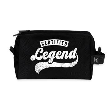 Zertifizierte Legende - Recycelte Kulturtasche - Schwarz - Vorne