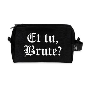 Et tu, Brute? Gothic Quote Tee - Recycled Toiletry Zip Bag - black - Front