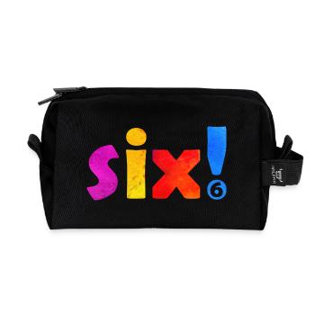 SIX 6 YEARS 6TH BIRTHDAY - Recycled Toiletry Zip Bag - black - Front
