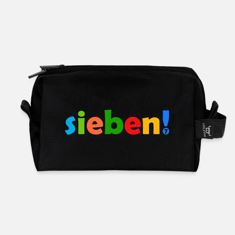 SIEBEN 7 JAHRE JUNGE 7. GEBURTSTAG - Recycelte Kulturtasche - Schwarz