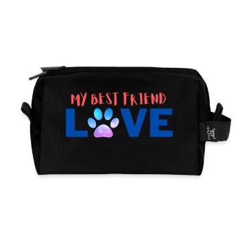 My best friend - Recycelte Kulturtasche - Schwarz - Vorne