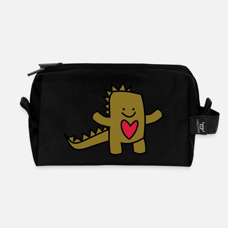 liebes-monster - Recycelte Kulturtasche - Schwarz