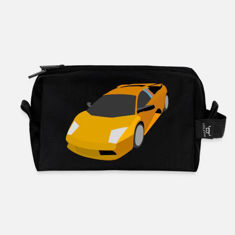 Rennauto - Recycelte Kulturtasche - Schwarz