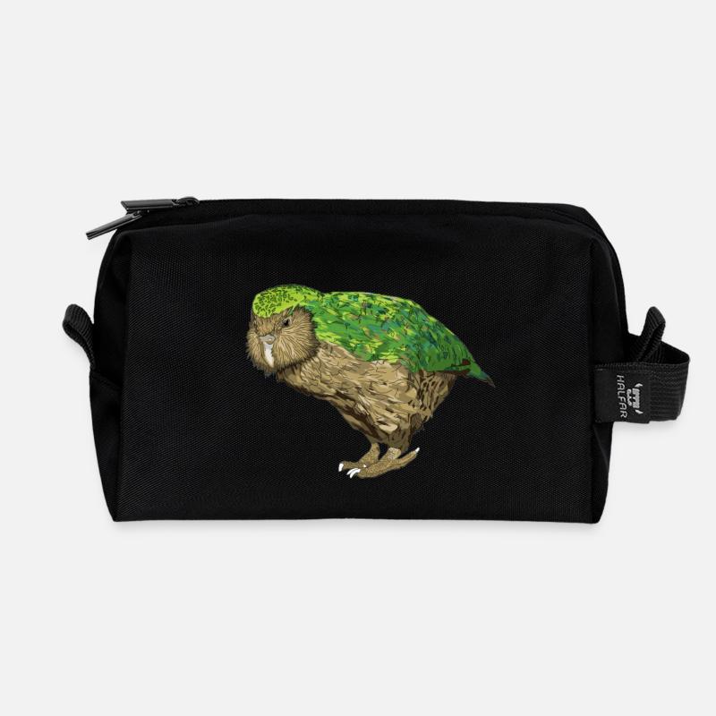 Kakapo - Recycled Toiletry Zip Bag - black