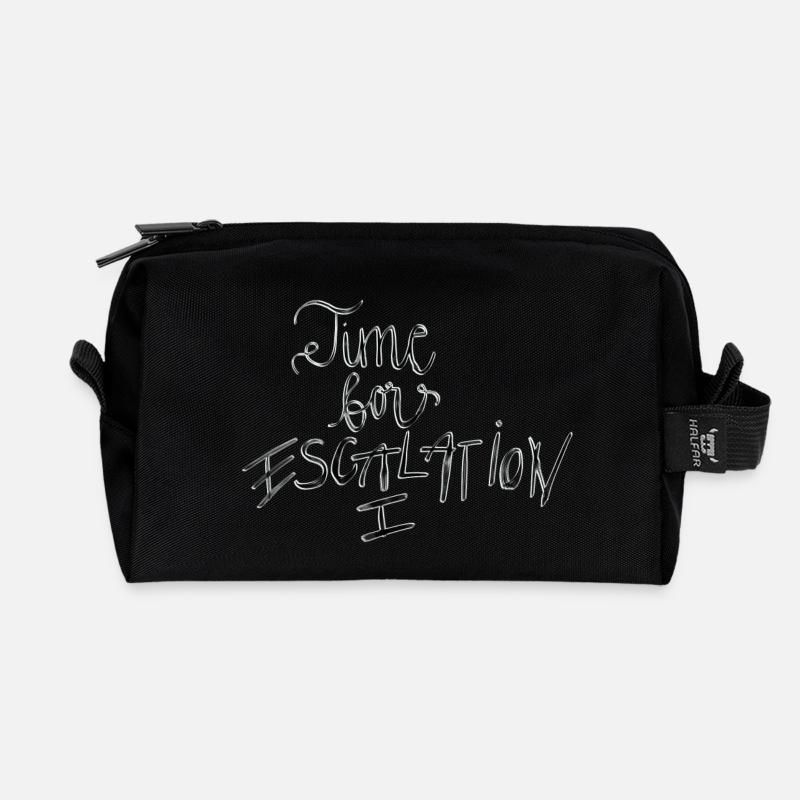 Time for Escalation - Recycelte Kulturtasche - Schwarz